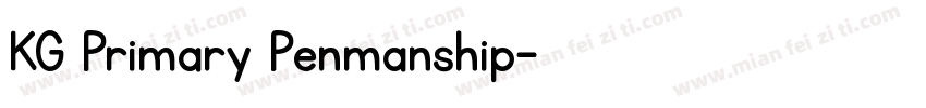 KG Primary Penmanship字体转换